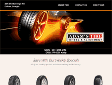 Tablet Screenshot of adamstires.com